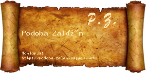 Podoba Zalán névjegykártya